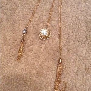 3 in one gold chain flower neckless